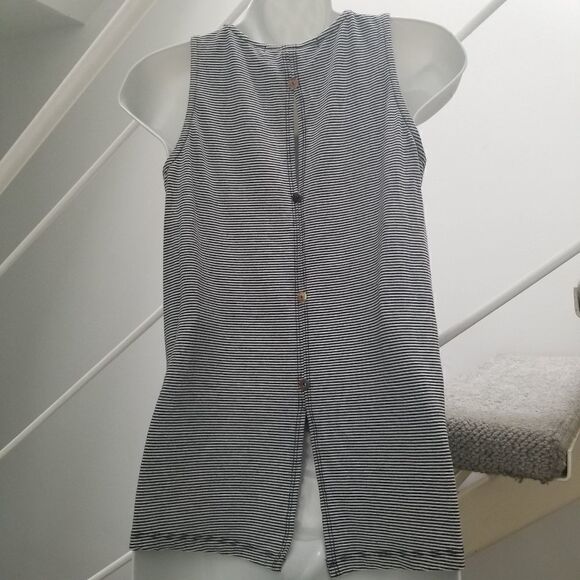 Coin 1804 Anthropologie Stripe Button Back Tank S - Picture 2 of 6